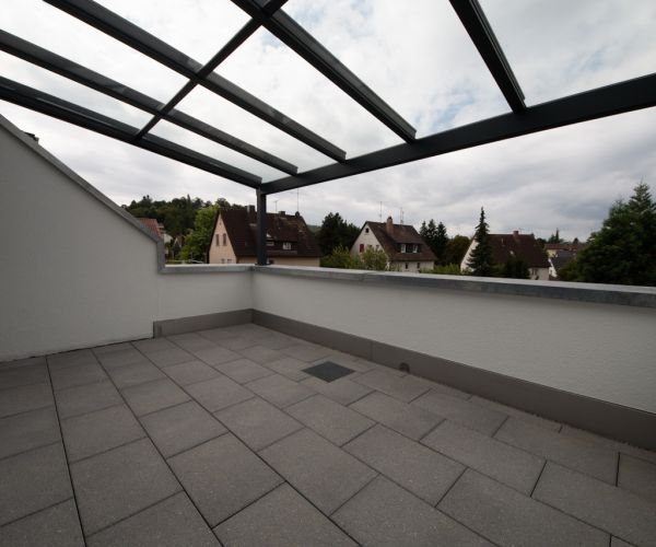 Home Staging Schorndorf - Penthouse Maisonette - Terrasse - Vorher
