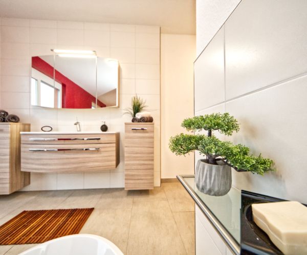 Home Staging Winnenden - Penthouse - Bad - Nachher