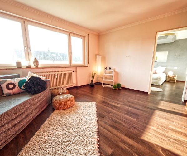 Home Staging Esslingen - Lichtenwald - Einliegerwohnung -Wohnzimmer - nachher